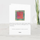 Farbenfrohe rosa-orangefarbene Malerei Karte (Rückseite)