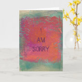 Farbenfrohe rosa-orangefarbene Malerei Karte (Gelbe Blume)