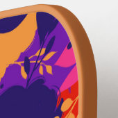 Farbenfrohe rosa Orangefarbene Wasserfarbenleaf Mu Pickleball Schläger (Linke Seite)