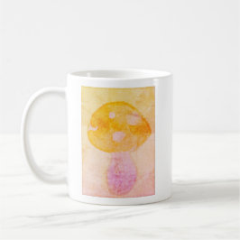 Farbenfrohe Rosa Orangefarbenes Wasserfarben Pilz Kaffeetasse
