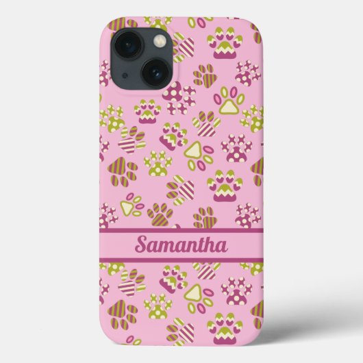 Farbenfrohe rosa Paare Personalisiert Case-Mate iPhone Hülle (Rückseite)