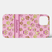 Farbenfrohe rosa Paare Personalisiert Case-Mate iPhone Hülle (Rückseite (Horizontal))