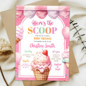 Farbenfrohe rosa, pastelfarbene Candies Ice Cream  Einladung