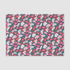 Farbenfrohe rosa rote Fun-Blumenmuster Seidenpapier