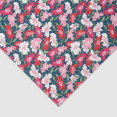 Farbenfrohe rosa rote Fun-Blumenmuster Seidenpapier (Ausschnitt)