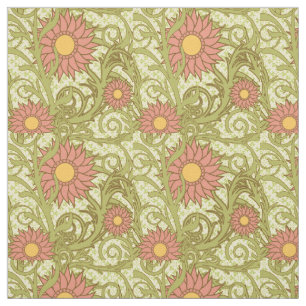 Farbenfrohe rosa Sonnenblumen Blumenbilder Stoff