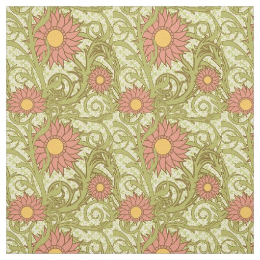 Farbenfrohe rosa Sonnenblumen Blumenbilder Stoff (Muster)