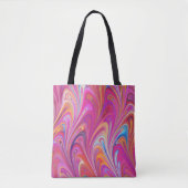 Farbenfrohe rosa Swirl Abstrakt Tasche (Vorderseite)