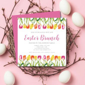 Farbenfrohe rosa Tulip Osterfeier Einladung