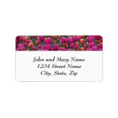 Farbenfrohe Rosa Tulips Rücksendeadresse Adressaufkleber (Vorne)