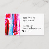 Farbenfrohe Rosa- und Aquarellstrich Visitenkarte (Rückseite)