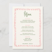 Farbenfrohe Rosa und Grüne Welle Einladung (Vorderseite)