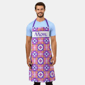 Farbenfrohe rosa und Lila Fliesenmuster im spanisc Schürze (Getragen)