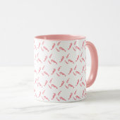 Farbenfrohe Rosa und Rotes Seepferd Tasse (VorderseiteRechts)