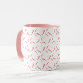 Farbenfrohe Rosa und Rotes Seepferd Tasse (Vorderseite Links)