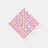 Farbenfrohe rosa Wolken und Regenbogen Serviette (Ecke)