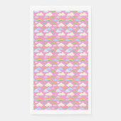 Farbenfrohe rosa Wolken und Regenbogen Serviette (Vorderseite)