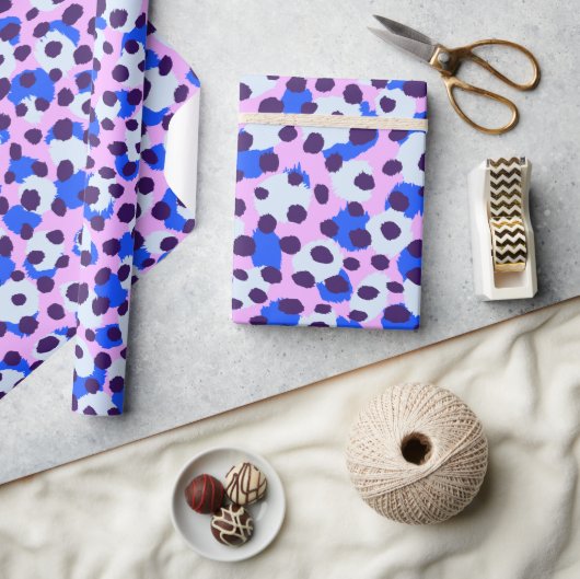 Farbenfrohe rosa Zahenblüte drucken Monogramm Geschenkpapier (Kunsthandwerk)