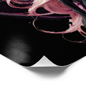 Farbenfrohe rosa Zucker Möwe Nr. p5 Glossy Poster (Ecke)