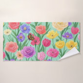 Farbenfrohe Rose Blumen/Frühling Badehandtuch (Badehandtuch)
