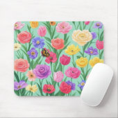 Farbenfrohe Rose Blumen/Frühling Mousepad (Mit Mouse)