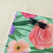 Farbenfrohe Rose Blumen/Frühling Strandtuch (Beispiel)