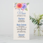 Farbenfrohe Rose Blumenkost Einladung (Stehend Vorderseite)