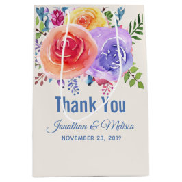 Farbenfrohe Rose Blumenzwiebelblume Vielen Dank Mittlere Geschenktüte