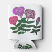 Farbenfrohe Rose Dosenkühler (Rückseite)