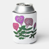 Farbenfrohe Rose Dosenkühler (Kanne Rückseite)