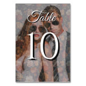 Farbenfrohe Rose Extravagante Hochzeitsstimmung Ti Tischnummer (Vorderseite)