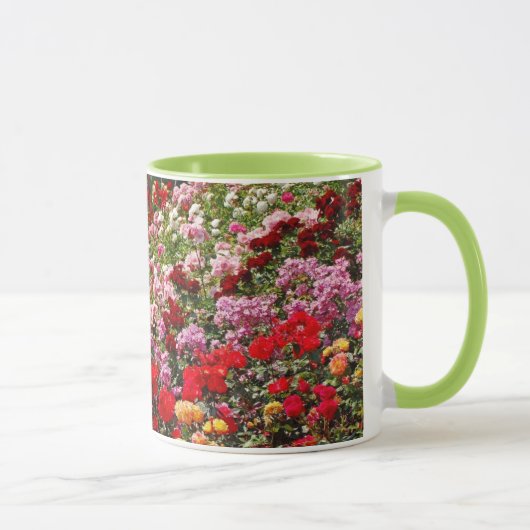 Farbenfrohe Rose Garten Kaffee Tasse (Rechts)