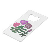 Farbenfrohe Rose Geldbeutel Flaschenöffner (Vorderseite Schrägansicht)