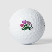 Farbenfrohe Rose Golfball (Vorderseite)