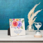 Farbenfrohe Rose Hochzeit mit floralen Wasserfarbe Fotoplatte (InSitu)