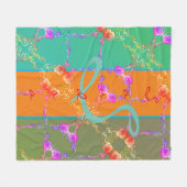 Farbenfrohe Rose hört mit ihrem Namen Fleece Blank (Vorderseite (Horizontal))