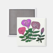 Farbenfrohe Rose Magnet (Vorderseite/Rückseite)