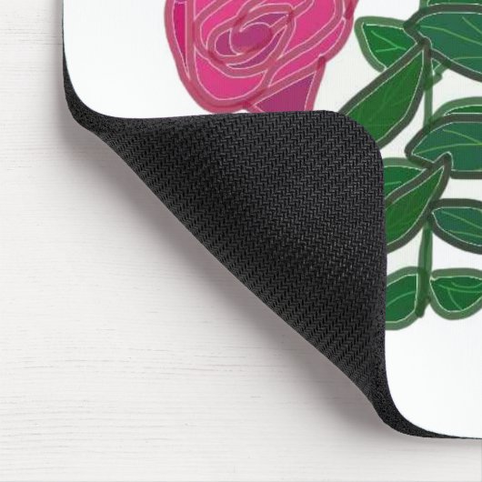 Farbenfrohe Rose Mousepad (Ecke)