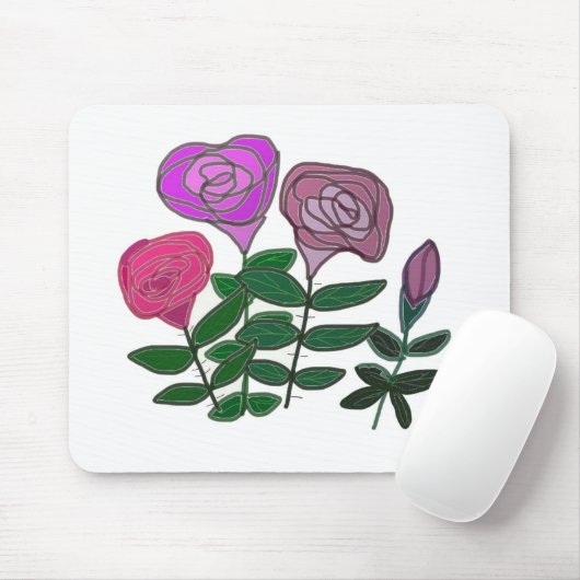 Farbenfrohe Rose Mousepad (Mit Mouse)