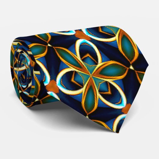 Farbenfrohe Rose Muster Krawatte (Gerollt)