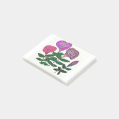 Farbenfrohe Rose Post-it Klebezettel (angewinkelt)