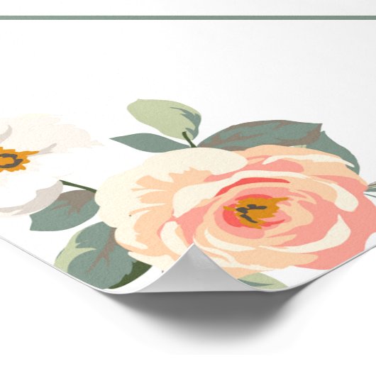 farbenfrohe Rose Poster (Ecke)