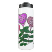Farbenfrohe Rose Thermosbecher (Vorderseite)