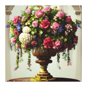 Farbenfrohe Rose & Versammlungen Florals Elegante  Leinwanddruck