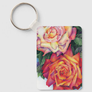 "Farbenfrohe Rosen" Schlüsselanhänger