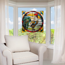 Farbenfrohe Roster-Imitate aus festem Glas Fensteraufkleber