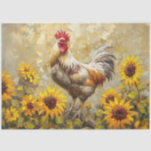 Farbenfrohe Roster Sonnenblumen Ölgemälde Deko Seidenpapier (Vorderseite)