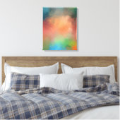 Farbenfrohe Rot Blau Gelb Abstrakte Kunst Moderne Leinwanddruck (Insitu (Schlafzimmer))