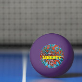 Farbenfrohe rot-blaue magische Wälder Tischtennisball (Netto)