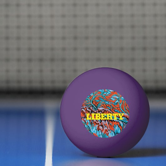 Farbenfrohe rot-blaue magische Wälder Tischtennisball (Netto)